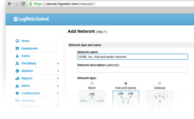 Hub-and-Spoke Networks - Provide user access to specific computers